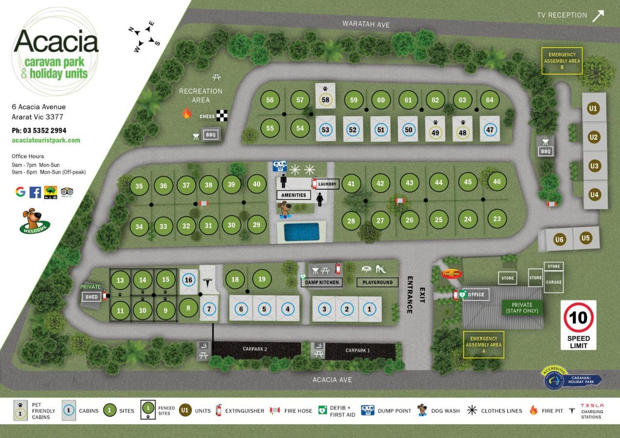 Acacia Caravan Park & Holiday Units Ararat Eksteriør billede